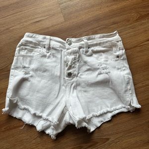 Jean shorts white cutoff